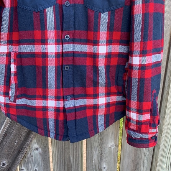 Mountain Warehouse Quilted Flannel Button down Men’s Plaid Shirt Jacket Size M - Picture 14 of 15